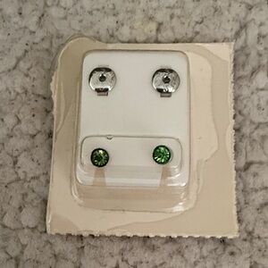 Green Stud Earrings